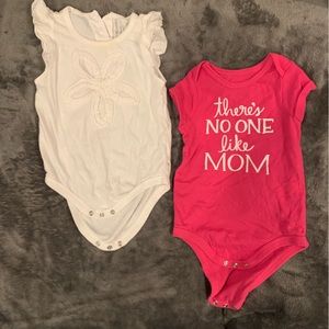 Baby girls onesies sizes 12 months and 24 months
